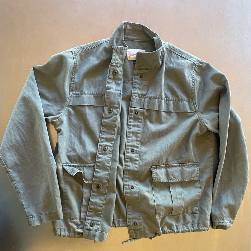 Military Jacket Cargo Utility Green Woman’s Size M Snap Button Universal Threads
